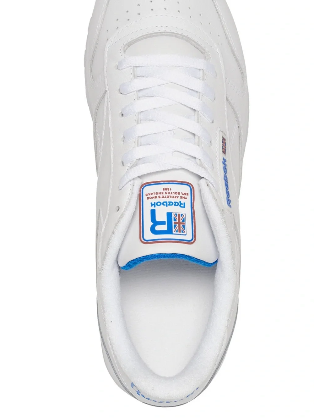 Reebok Classic Leather Sneakers in White and Blue